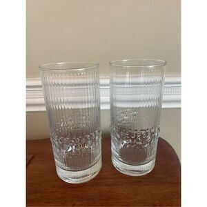 Mid Century Durobor “Alaska” Highball Glasses 6 1/4” Belgium RARE Glassware Set